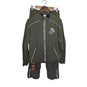 United States Marine Corp. Olive Track Running Suit JACKET S PANTS M /SHORT
